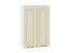Шкаф верхний с 2-мя дверцами Ницца (920х600х318) Белый/Дуб крем