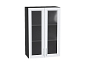 Шкаф верхний с 2-мя остекленными дверцами Сканди (920х600х320) graphite/white softwood