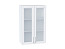 Шкаф верхний с 2-мя остекленными дверцами Сканди (920х600х320) Белый/White Softwood