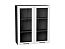 Шкаф верхний с 2-мя остекленными дверцами Барселона (920х800х324) Graphite/Белый