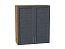 Шкаф верхний с 2-мя дверцами Сканди (920х800х320) Дуб Вотан/Graphite Softwood