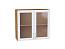 Шкаф верхний с 2-мя остекленными дверцами Сканди (716х800х320) Дуб Вотан/White Softwood