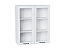 Шкаф верхний с 2-мя остекленными дверцами Барселона (920х800х324) Белый/Белый