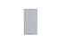 Шкаф верхний торцевой Валерия-М (716х300х304) Белый/Серый металлик дождь светлый
