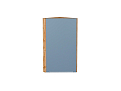 Шкаф верхний торцевой Фьюжн (716х300х306) Дуб Вотан/silky blue