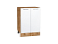 Шкаф нижний с 2-мя дверцами Валерия-М (816х600х478) Дуб Вотан/Белый металлик
