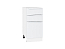 Шкаф нижний с 3-мя ящиками Фьюжн (816х400х480) Белый/Silky White