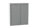 Шкаф верхний с 2-мя дверцами Сканди (920х800х320) Белый/grey softwood