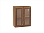 Шкаф верхний с 2-мя остекленными дверцами Шале (716х600х320) Дуб Вотан/Brown Dreamline
