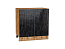 Шкаф нижний с 2-мя дверцами Валерия-М (816х800х478) Дуб Вотан/Черный металлик дождь