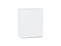 Шкаф верхний с 1-ой дверцей Фьюжн (716х600х320) Белый/silky white