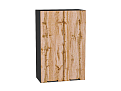 Шкаф верхний с 2-мя дверцами Флэт (920х600х318) graphite/wotan oak 2s