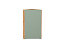 Шкаф верхний торцевой Фьюжн (716х300х306) Дуб Вотан/Silky Mint
