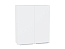 Шкаф верхний с 2-мя дверцами Фьюжн (920х800х320) Белый/Silky White