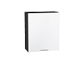 Шкаф верхний с 1-ой дверцей Валерия-М (716х600х318) graphite/Белый глянец