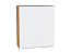 Шкаф верхний с 2-мя дверцами Фьюжн (920х800х320) Дуб Вотан/Silky White