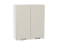 Шкаф верхний с 2-мя дверцами Флэт (920х800х318) Белый/Cashmere In 2S