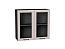 Шкаф верхний с 2-мя остекленными дверцами Барселона (716х800х324) Graphite/Кашемир