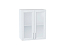 Шкаф верхний с 2-мя остекленными дверцами Сканди (716х600х320) Белый/White Softwood
