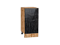 Шкаф нижний с 3-мя ящиками Валерия-М (816х400х478) Дуб Вотан/Черный металлик дождь