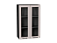Шкаф верхний с 2-мя остекленными дверцами Барселона (920х600х324) Graphite/Кашемир