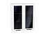 Шкаф верхний с 2-мя остекленными дверцами Глетчер (920х800х318) Белый/Айленд Силк