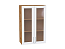 Шкаф верхний с 2-мя остекленными дверцами Сканди (920х600х320) Дуб Вотан/White Softwood