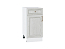 Шкаф нижний с 1-ой дверцей и ящиком Шале (816х400х478) Белый/White Dreamline