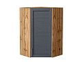 Шкаф верхний угловой Сканди (920х600х600) Дуб Вотан/graphite softwood