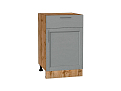 Шкаф нижний с 1-ой дверцей и ящиком Сканди (816х500х480) Дуб Вотан/grey softwood