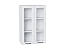 Шкаф верхний с 2-мя остекленными дверцами Барселона (920х600х324) Белый/Белый