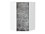Шкаф верхний угловой Флэт (920х600х600) Белый/Temple Stone 2S