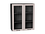 Шкаф верхний с 2-мя остекленными дверцами Барселона (920х800х324) Graphite/Кашемир