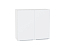 Шкаф верхний с 2-мя дверцами Фьюжн (716х800х320) Белый/Silky White