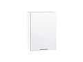 Шкаф верхний с 1-ой дверцей Валерия-М (716х500х318) Белый/белый металлик